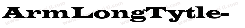 ArmLongTytle字体转换