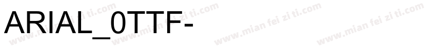 ARIAL_0TTF字体转换