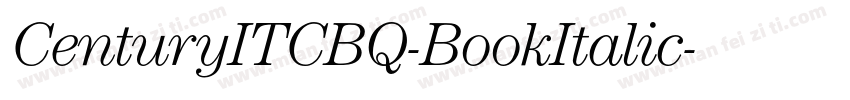 CenturyITCBQ-BookItalic字体转换
