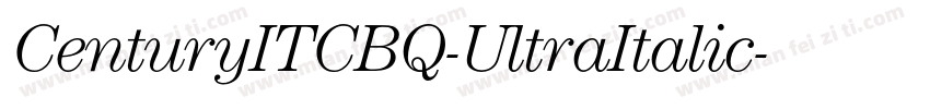 CenturyITCBQ-UltraItalic字体转换