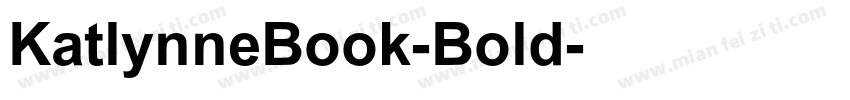 KatlynneBook-Bold字体转换