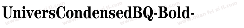 UniversCondensedBQ-Bold字体转换