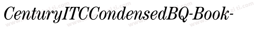 CenturyITCCondensedBQ-Book字体转换