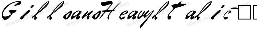 GillsansHeavyltalic字体转换