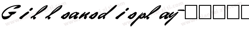 Gillsansdisplay字体转换