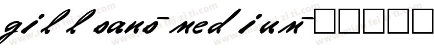 gillsans-medium字体转换