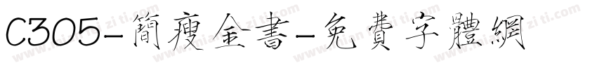 C305-简瘦金书字体转换