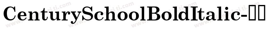 CenturySchoolBoldItalic字体转换