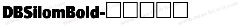 DBSilomBold字体转换