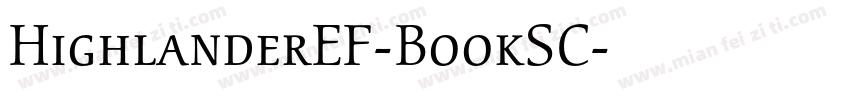 HighlanderEF-BookSC字体转换