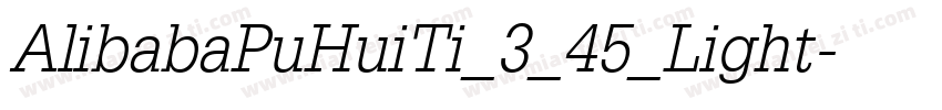AlibabaPuHuiTi_3_45_Light字体转换