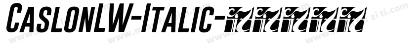 CaslonLW-Italic字体转换