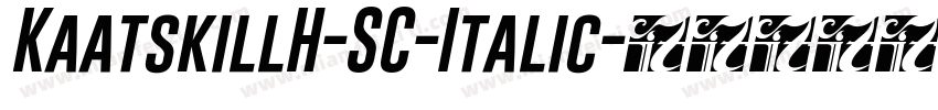 KaatskillH-SC-Italic字体转换