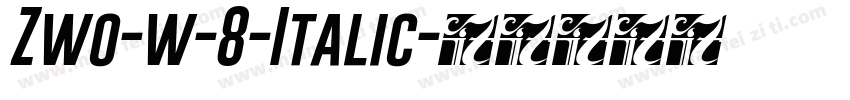 Zwo-w-8-Italic字体转换