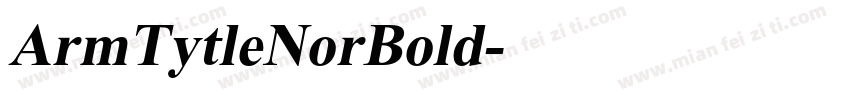 ArmTytleNorBold字体转换