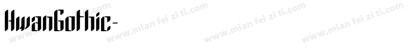 HwanGothic字体转换