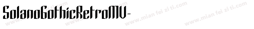 SolanoGothicRetroMV字体转换