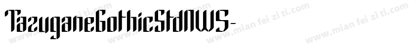 TazuganeGothicStdNW5字体转换