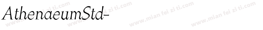 AthenaeumStd字体转换