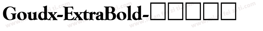 Goudx-ExtraBold字体转换