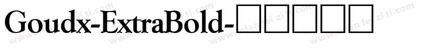 Goudx-ExtraBold字体转换