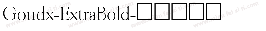 Goudx-ExtraBold字体转换
