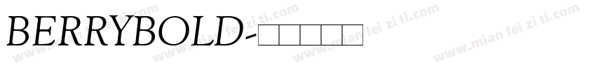 BERRYBOLD字体转换