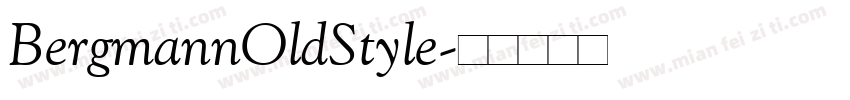 BergmannOldStyle字体转换
