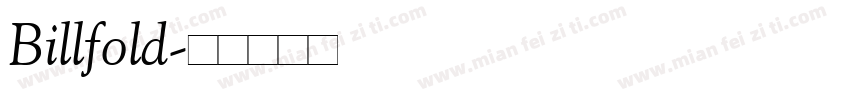 Billfold字体转换