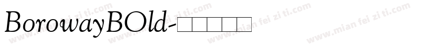 BorowayBOld字体转换