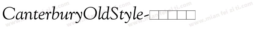 CanterburyOldStyle字体转换