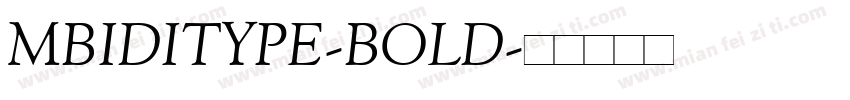 MBIDITYPE-BOLD字体转换