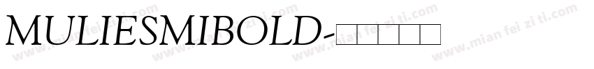 MULIESMIBOLD字体转换