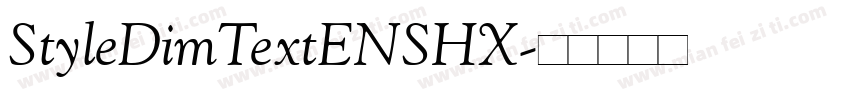 StyleDimTextENSHX字体转换