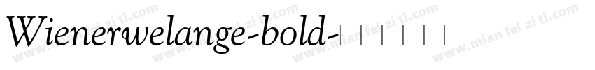 Wienerwelange-bold字体转换