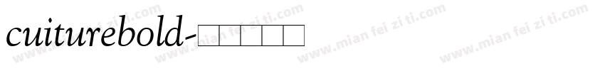 cuiturebold字体转换