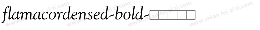 flamacordensed-bold字体转换