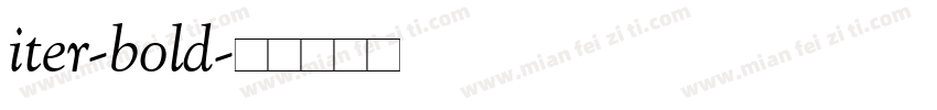 iter-bold字体转换