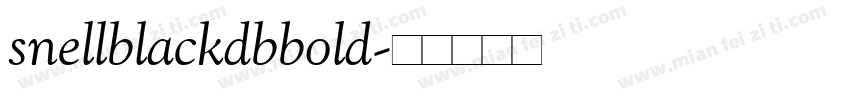 snellblackdbbold字体转换
