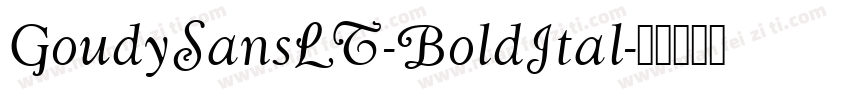 GoudySansLT-BoldItal字体转换