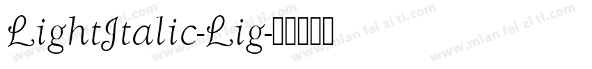 LightItalic-Lig字体转换
