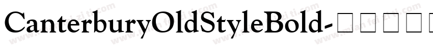 CanterburyOldStyleBold字体转换