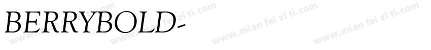 BERRYBOLD字体转换