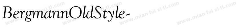 BergmannOldStyle字体转换