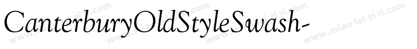 CanterburyOldStyleSwash字体转换