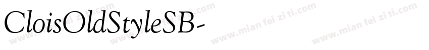 CloisOldStyleSB字体转换