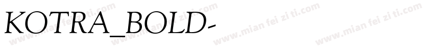 KOTRA_BOLD字体转换