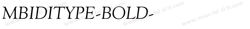 MBIDITYPE-BOLD字体转换
