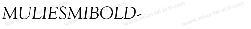 MULIESMIBOLD字体转换