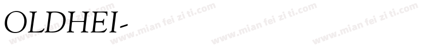 OLDHEI字体转换